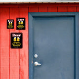 Portrait Round Plus Beer Helping Ugly People Have Sex Since 1862! Wall or Door Sign | Funny Naughty Decor