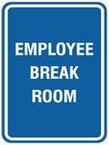 Signs ByLITA Portrait Round Employee Break Room Sign - Laser-Engraved Lettering | Durable ABS Plastic | Vibrant Colors | Powerful Foam Tape