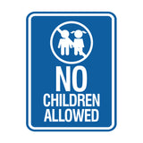 Signs ByLITA Portrait Round No Children Allowed Wall or Door Sign