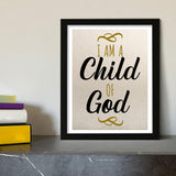 Designs ByLITA I Am A Child Of God, Wall Print Art | Religious Home Decor (Unframed or Framed)
