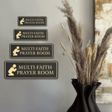 Standard Plus Multi-Faith Prayer Room Wall or Door Sign | Religious Worship Signage