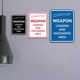Signs ByLITA Portrait Round Weapon Loading And Unloading Area Door or Wall Sign | Gun Range Safety Warning Signs