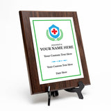 Health Professional Theme Custom Award Plaque | Achievement and Service Personalizable Plaques