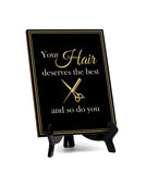 Hairdressers and Stylists Table Signs 6x8 Easy Installation Beautiful Decorative Salon Signs