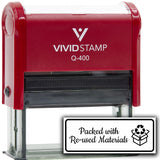 All Quality Packed With Re-used Materials Self-Inking Rubber Stamp | Business and Packaging Stamps