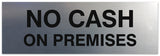 Signs ByLITA Basic No Cash On Premises Sign - Easy Installation | Durable Material