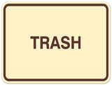 Signs ByLITA Classic Framed TRASH Door or Wall Sign Durable ABS Plastic | Laser Engraved | Easy Installation | Elegant Design