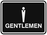 Signs ByLITA Classic Framed Gentlemen Figurine Restroom Sign - Easy Installation | Durable Material