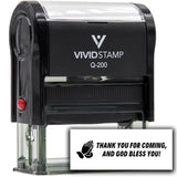 Vivid Stamp Thank you for coming, and God bless you! Self-Inking Rubber Stamps