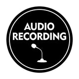 Signs ByLITA Circle Audio Recording Wall or Door Sign