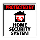 Square Plus Protected By Home Security System Door or Wall Sign | Warning Signage