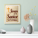 Designs ByLITA Jesus Is My Savior Not My Religion, Wall Print Art | Religious Home Decor (Unframed or Framed)