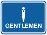 Signs ByLITA Classic Framed Gentlemen Figurine Restroom Sign - Easy Installation | Durable Material