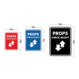 Signs ByLITA Portrait Round Props Check-In/Out Door or Wall Sign Easy Installation | Directing Artists & Co-Workers | Music | Concert | Festivals