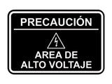 Signs ByLITA Classic Framed Precaución Area de Alto Voltaje Door or Wall Sign Easy Installation | Health And Safety | Building And Hospitality