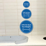 Signs ByLITA Circle GYM: Re-Rack Your Weights Wall or Door Sign