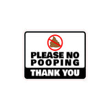 Classic Framed Plus Please No Pooping Thank You Wall or Door Sign | RV Accessories
