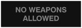 Signs ByLITA Basic No Weapons Allowed Sign - Laser-Engraved Lettering | Durable ABS Plastic | Vibrant Colors | Powerful Foam Tape