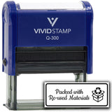 All Quality Packed With Re-used Materials Self-Inking Rubber Stamp | Business and Packaging Stamps