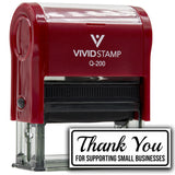 All Quality Thank You For Supporting Small Businesses Self-Inking Rubber Stamp | Business and Packaging Stamps