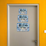 Classic Framed Plus Bless Our Home & All Who Enter Wall or Door Sign | Home Decor