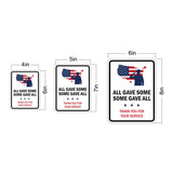 Portrait Round Plus All Gave Some Some Gave All Thank You For Your Service Door or Wall Sign Honor Veterans with Military Signs | US Pride | Veteran Gratitude and Discount Signs