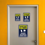 Portrait Round Plus Please Lock All Doors Remove Valuables From Sight Wall or Door Sign | Health And Safety Office Signage