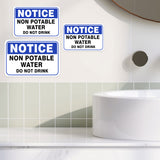 Classic Framed Plus Notice Non Potable Water Do Not Drink Door or Wall Sign | Warning Signage