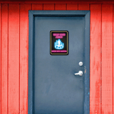 Portrait Round Plus Warp Zone Ahead: Enter with Caution Wall or Door Sign | Funny Naughty Décor