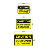 Classic Framed Plus Caution Door Opens Outwards Wall or Door Sign | Health And Safety Office Signage