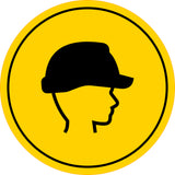Circle Plus Safety Helmet Wall or Door Sign | Easy Installation | Health & Safety Signage