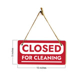 Closed For Cleaning 5x10 Hanging Wall or Door Sign