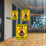 Portrait Round Plus Lock It Or Lose It Wall or Door Sign | Health And Safety Office Signage
