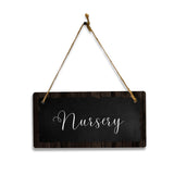 Nursery 5x10 Hanging Plus Wall or Door Sign | Rustic Twine | Range of Vibrant Decor Styles | Room Signs For Home and Business