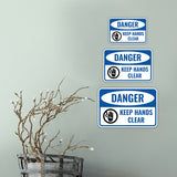 Classic Framed Plus Danger Keep Hands Clear Wall or Door Sign | Workplace Safety Compliance Signs