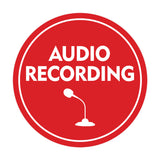 Signs ByLITA Circle Audio Recording Wall or Door Sign