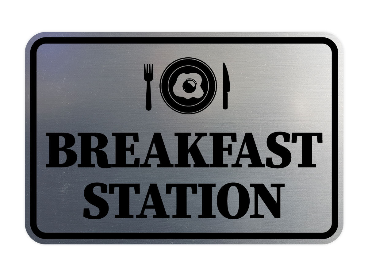 Signs ByLITA Classic Framed Breakfast Station Wall or Door Sign
