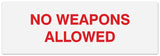 Signs ByLITA Basic No Weapons Allowed Sign - Laser-Engraved Lettering | Durable ABS Plastic | Vibrant Colors | Powerful Foam Tape