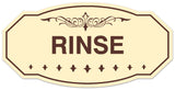 Signs ByLITA Victorian Rinse Wall or Door Sign - Laser-Engraved Lettering | Durable ABS Plastic | Vibrant Colors | Powerful Foam Tape