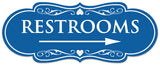 Signs ByLITA Designer Restrooms Right Arrow Sign - Easy Installation | Durable Wall or Door Sign