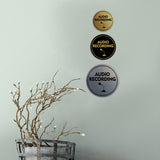 Signs ByLITA Circle Audio Recording Wall or Door Sign