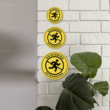 Circle Plus No Running Wall or Door Sign | Safety Signs For Babies and Toddlers Daycare