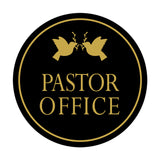 Signs ByLITA Circle Pastor Office Wall or Door Sign