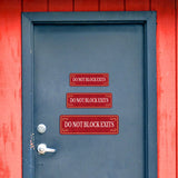 Standard Plus Do Not Block Exits Door or Wall Sign | Office Signage