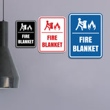 Signs ByLITA Portrait Round Fire Blanket Door or Wall Sign Easy Installation | Health And Safety | Building And Danger Signs