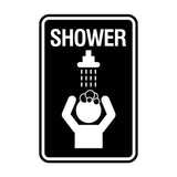 Signs ByLITA Portrait Round Shower (Single) Wall or Door Sign