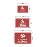 Classic Framed Plus Keep Out Of Reach Of Children And Pets Wall or Door Sign | Children Safety Sign