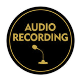 Signs ByLITA Circle Audio Recording Wall or Door Sign
