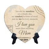 Mother Appreciation Home Decoration Heart Table Sign with Acrylic Stand (6" x 5")