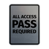 Signs ByLITA Portrait Round All Access Pass Required Door or Wall Sign Easy Installation | Directing Artists & Co-Workers | Music | Concert | Festivals